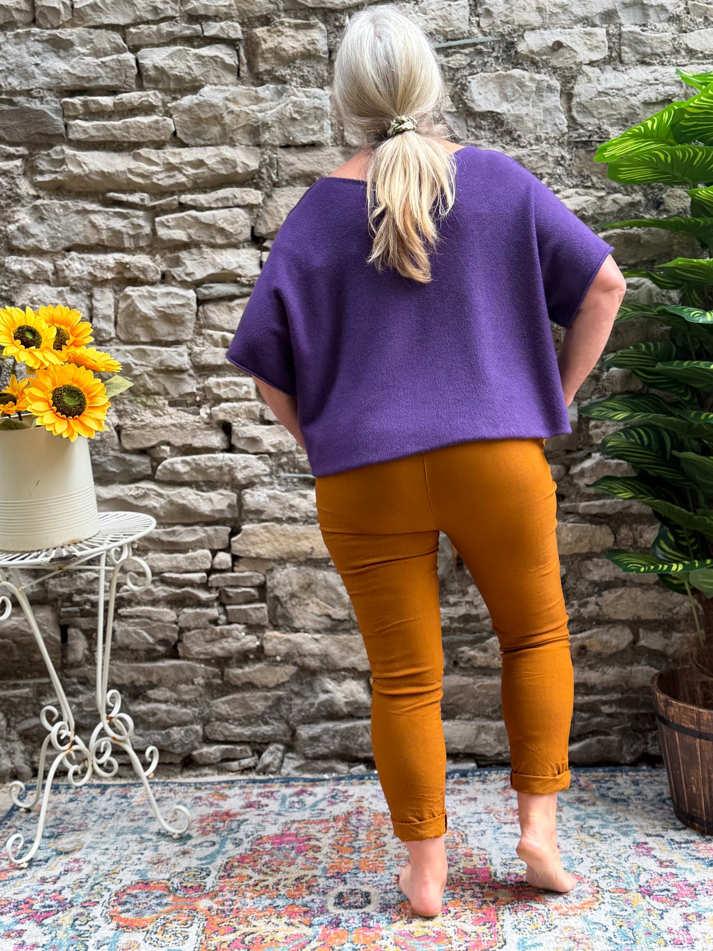 Magic Trousers/Magic Pants In Rust One Size Fits From 8-16