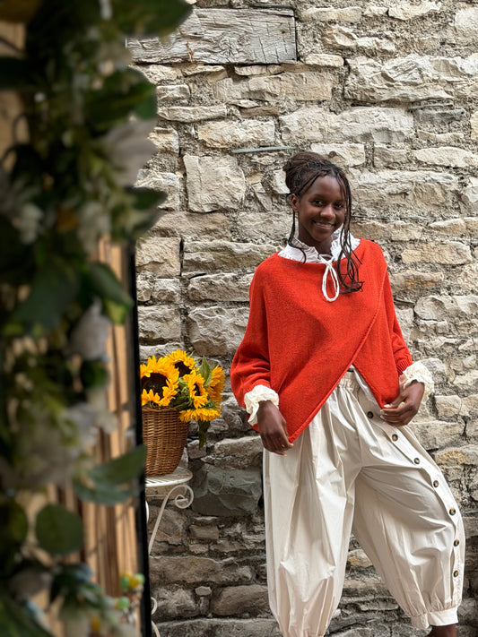 Stunning Cross-Over Front Layering Amina Top In Rust Colour Size 10-24