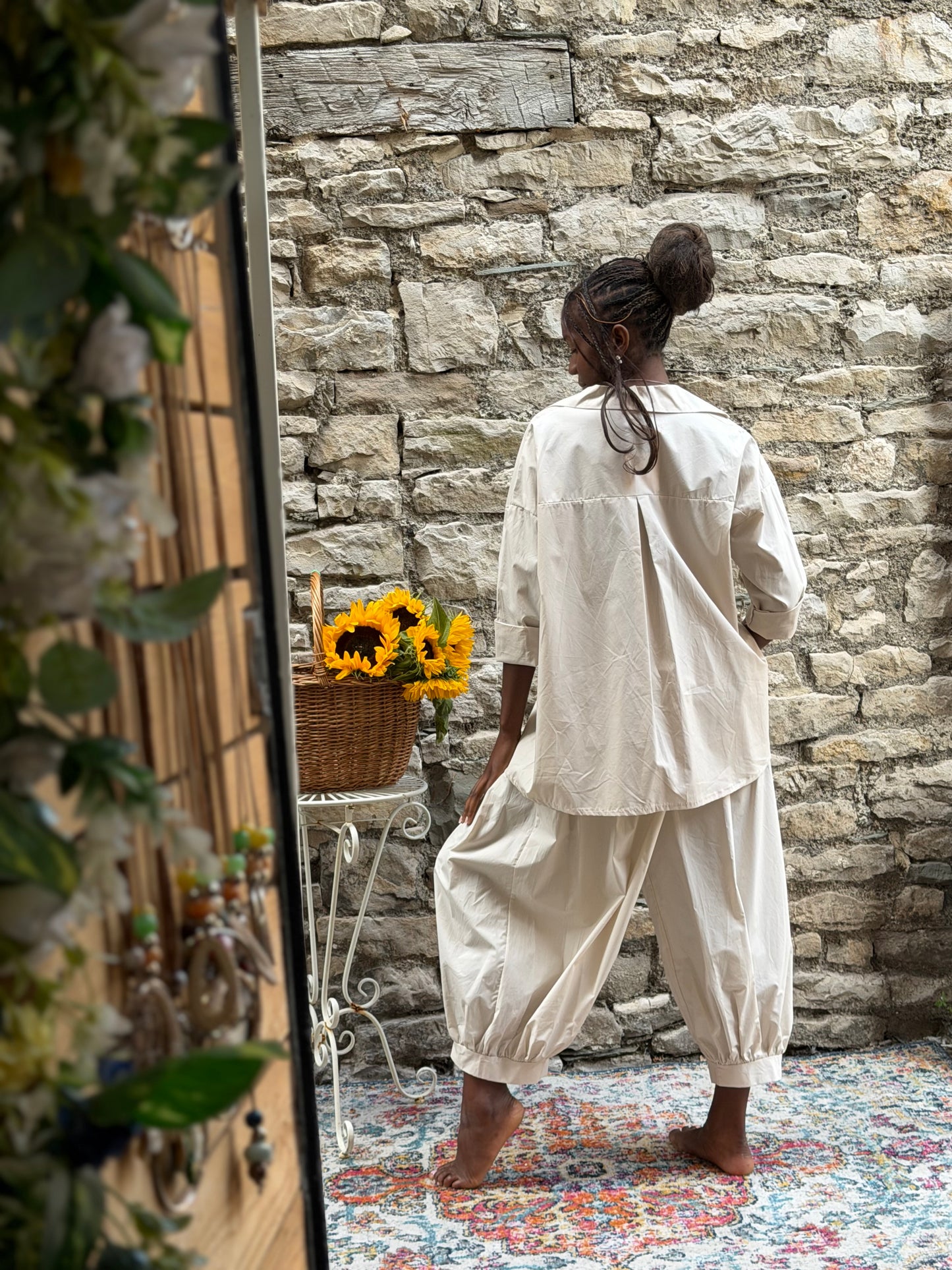 Stunning Oyya Trousers In Beige Colour One Size 8-20