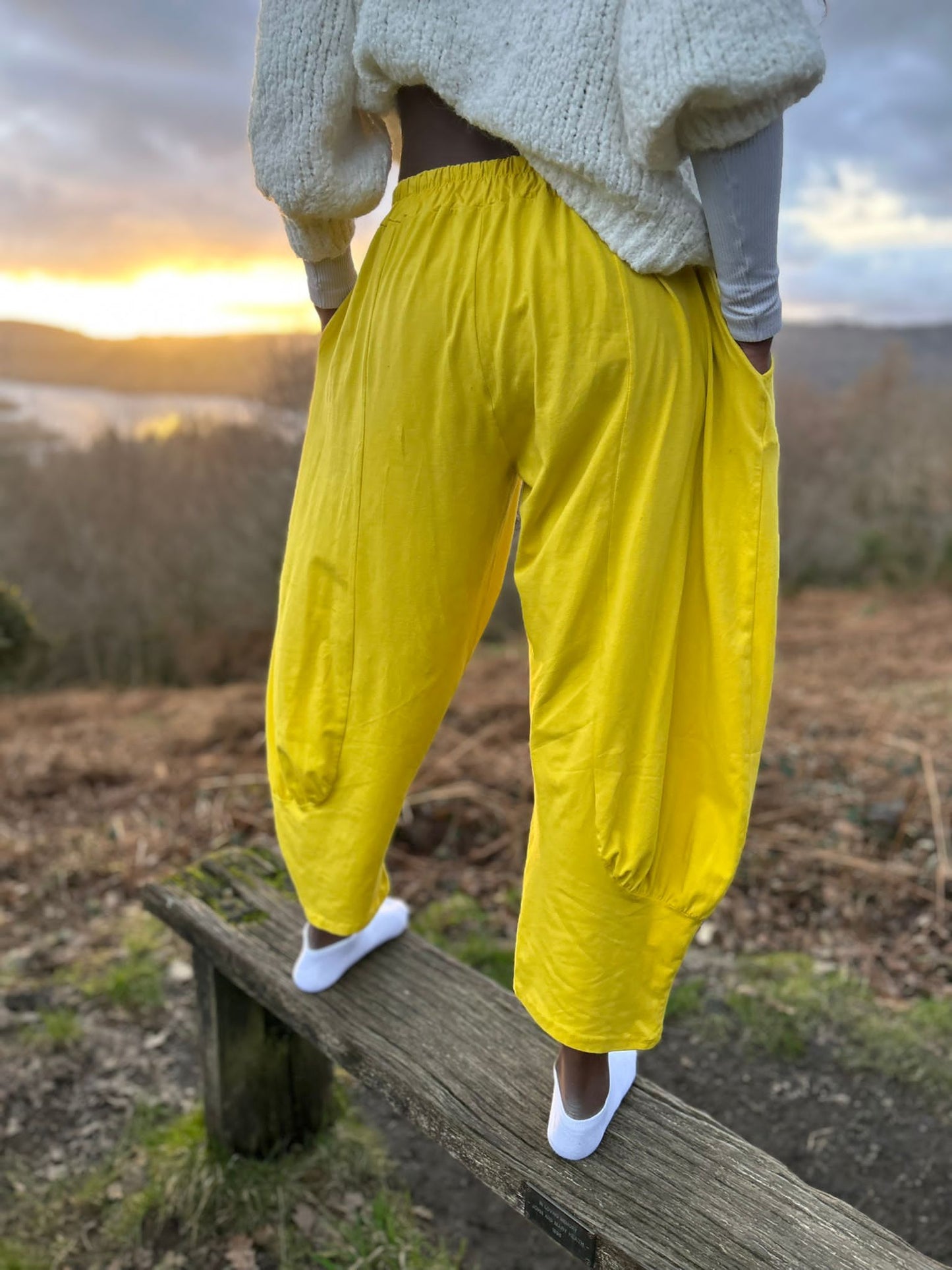 Short Length Mustard Azu Trousers Fits Size 8-22