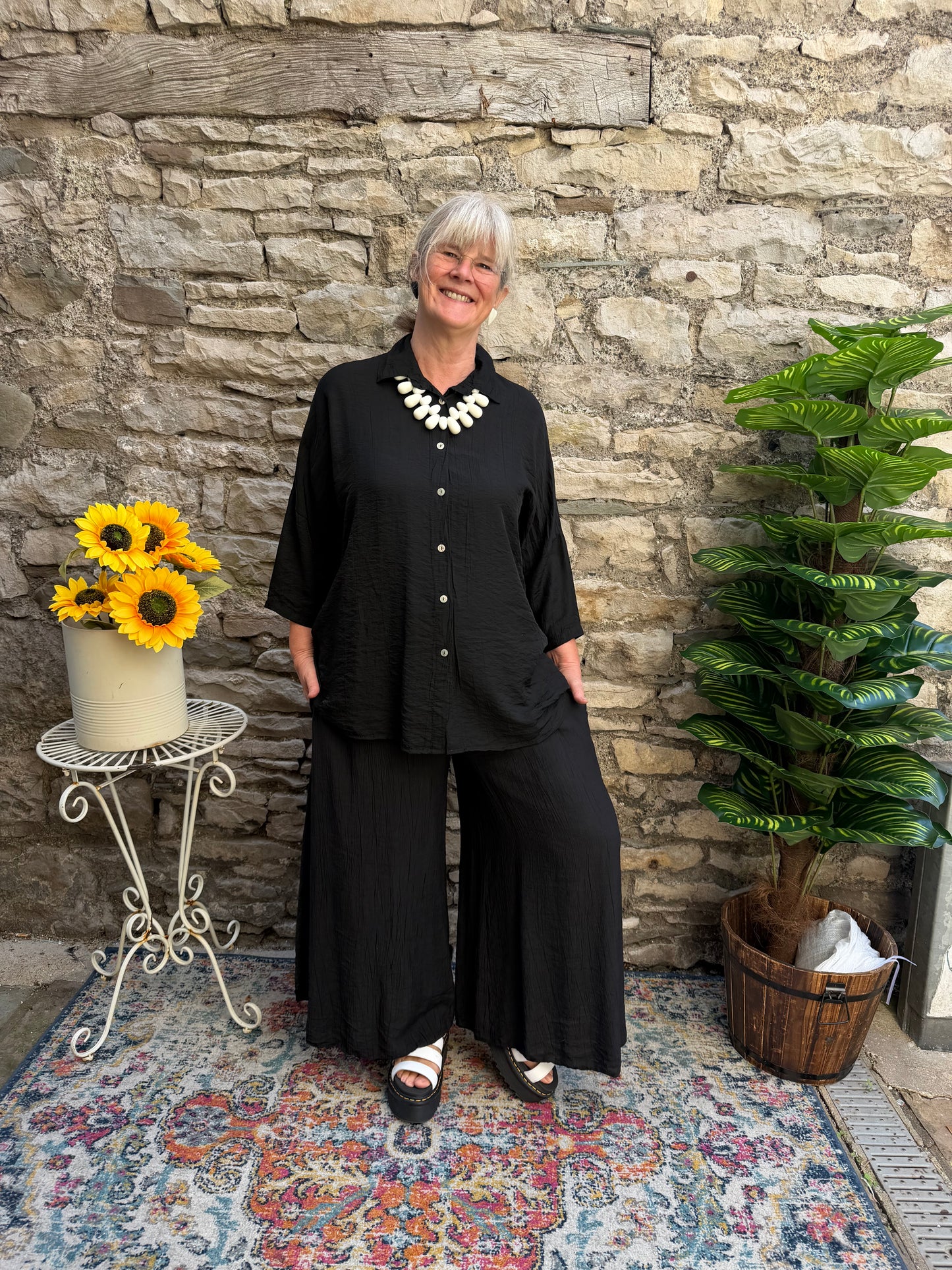 Amoki Crinkle Fully Floaty Black Set One Fit Size 8-20