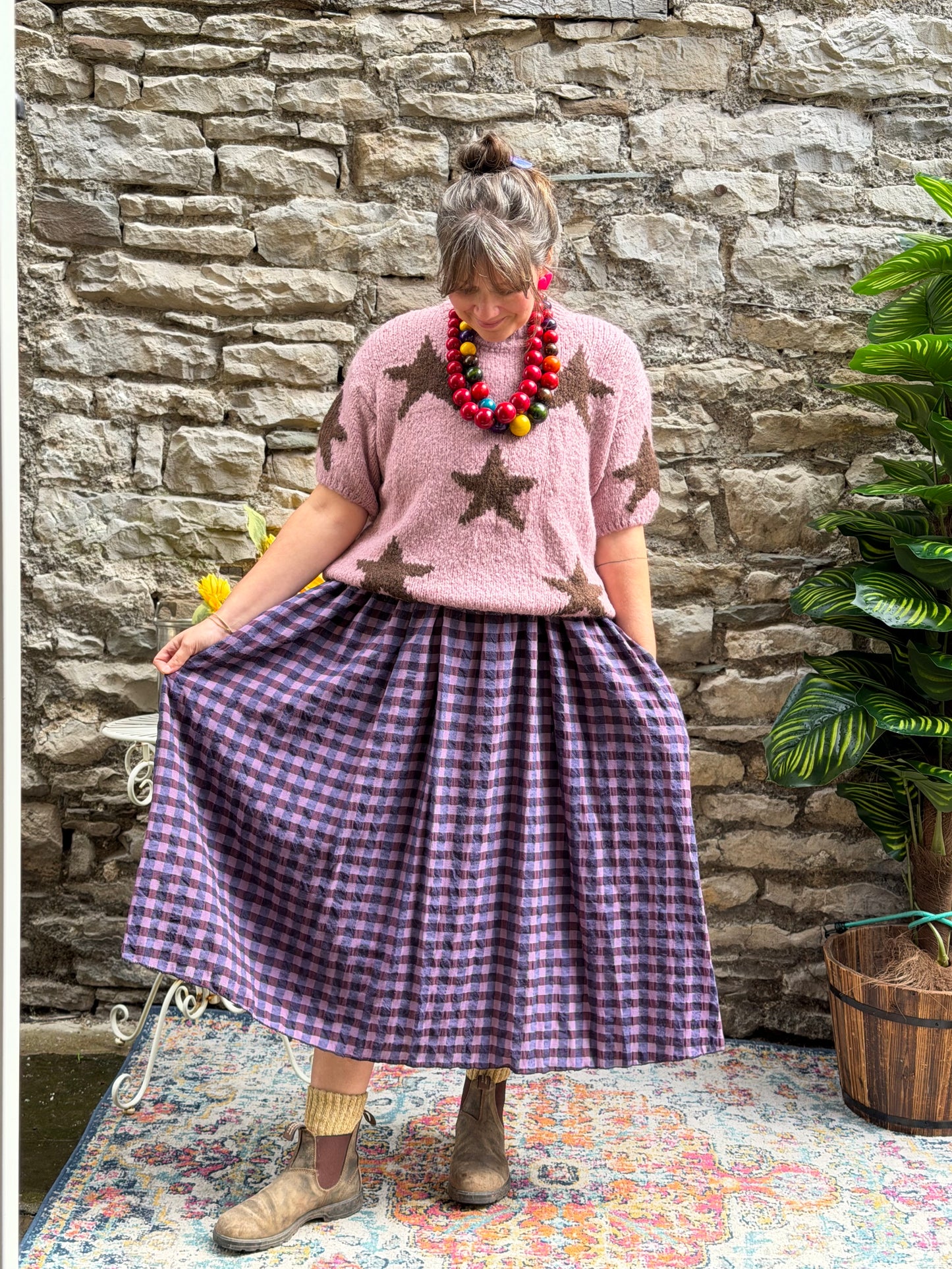 Stunning Tama Layering Dress size 8.22 Purple and Navy