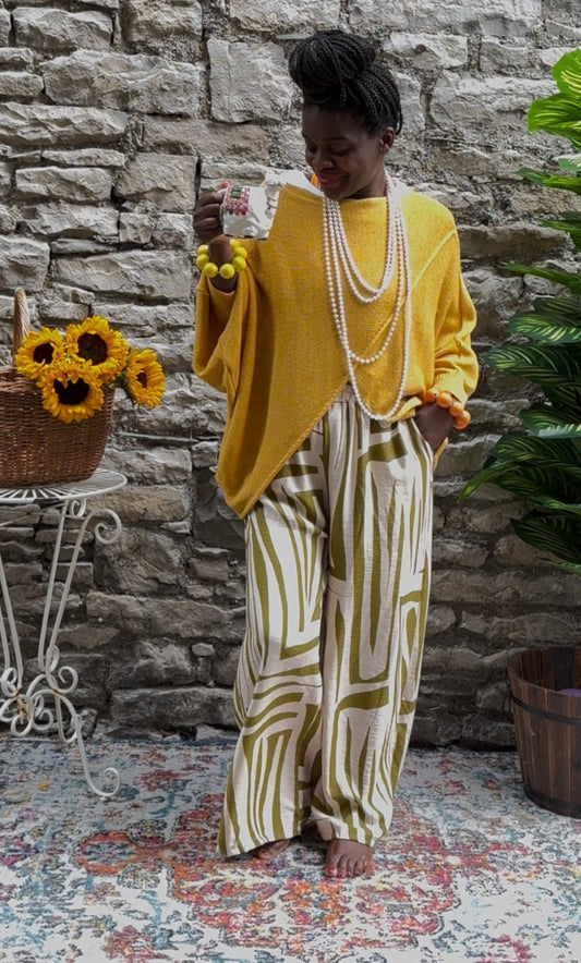 Stunning Cross-Over Front Layering Amina Top In Mustard Colour Size 10-24