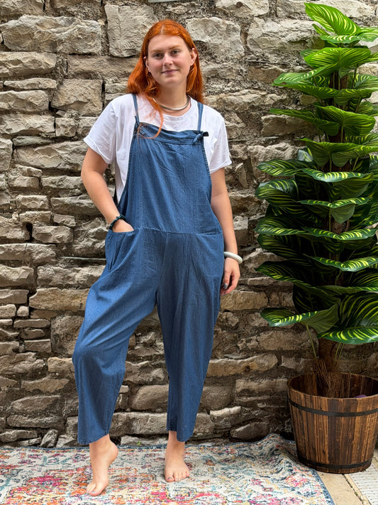 Soft Abou Dungarees In denim look Fits Size 8-16