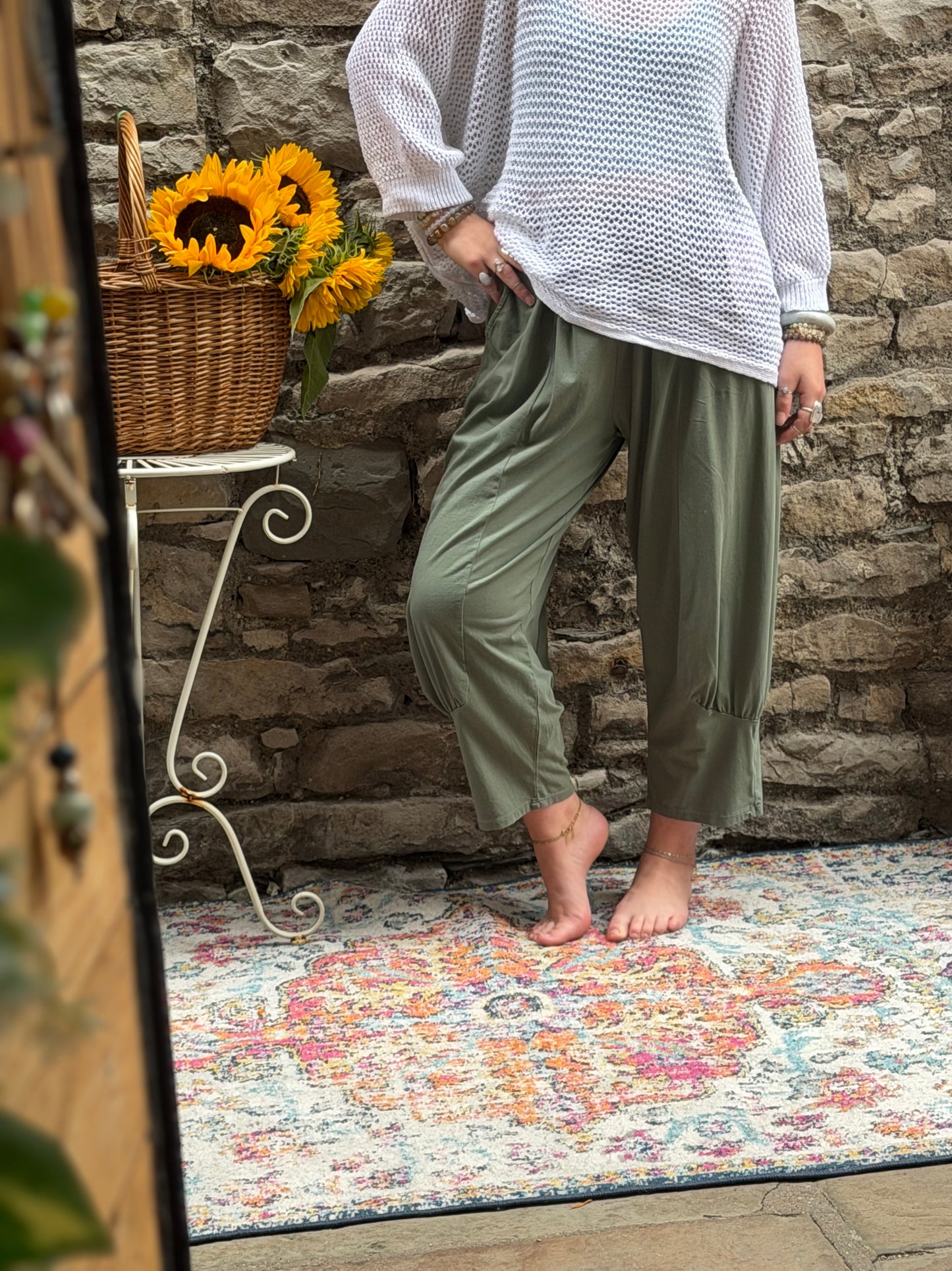 Azu Trousers In khaki Fits Size 8-22