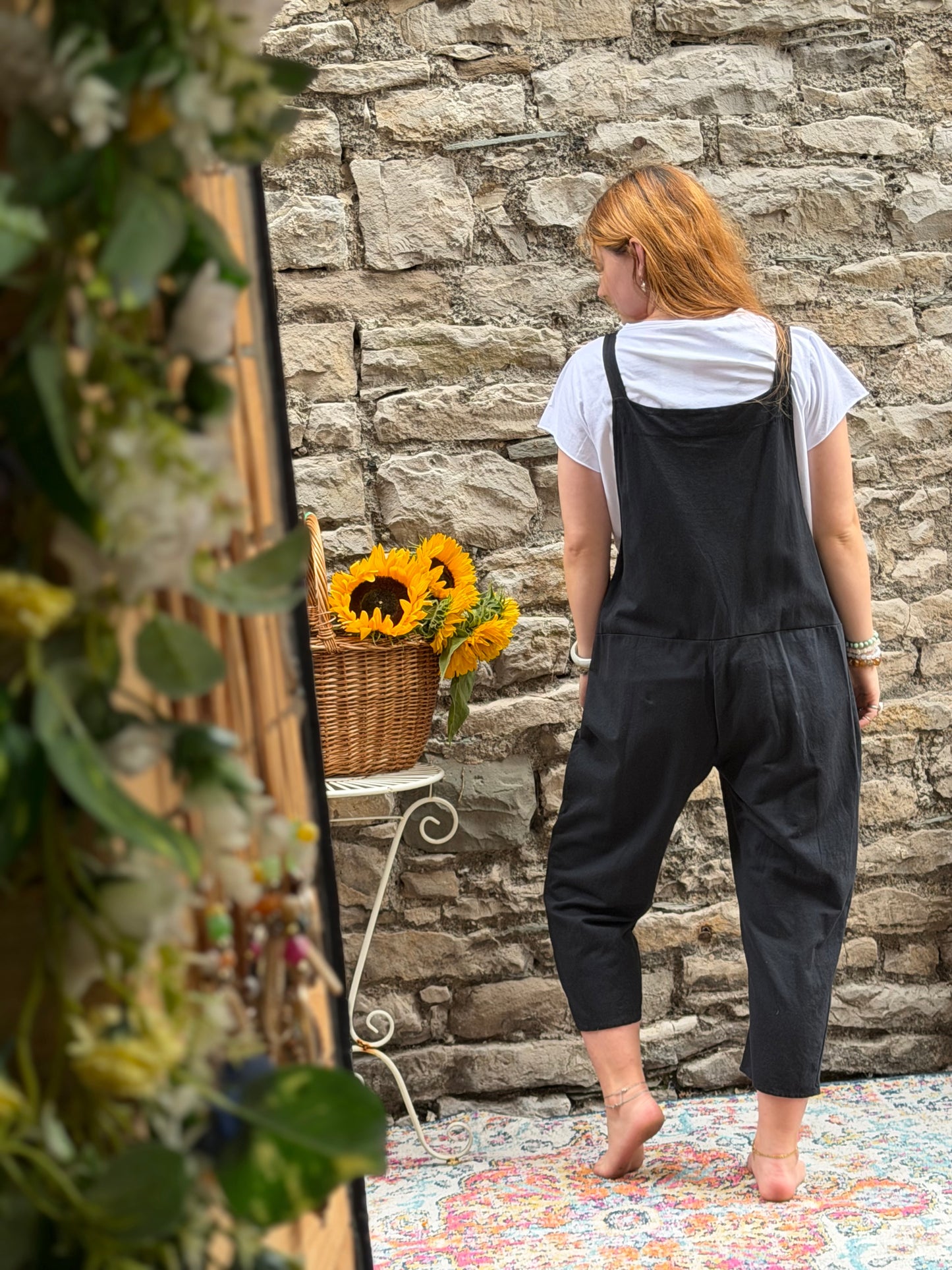 Soft Abou Dungarees In black Fits Size 8-16