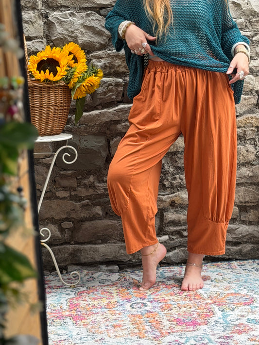 Azu Trousers In rust Fits Size 8-22