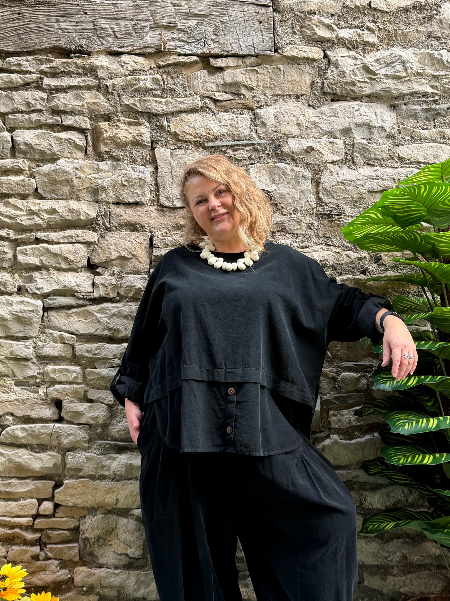Cord Yeba Top In  Fits Size 12-22 In Black