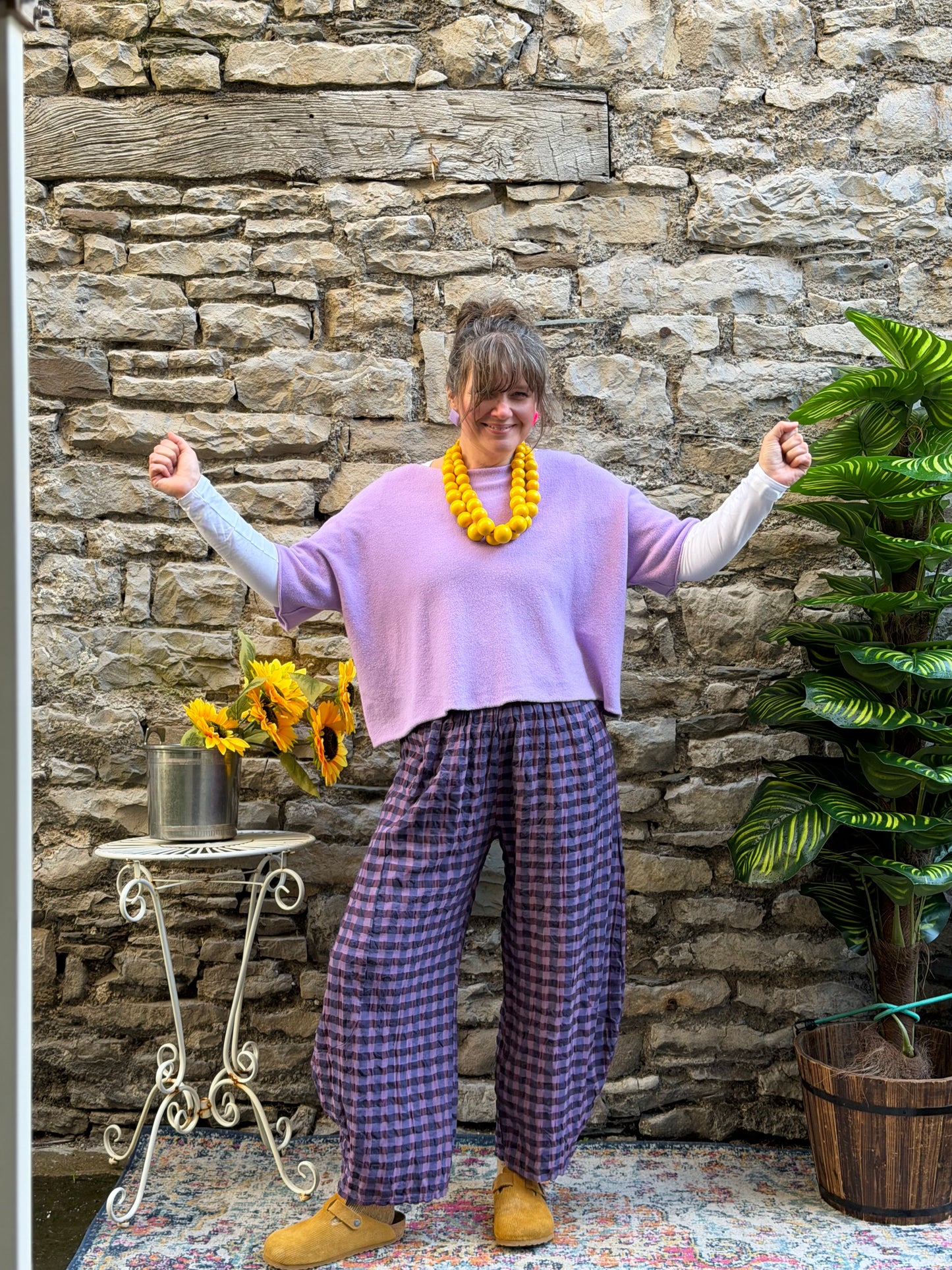 Stunning Ayana knitted Scoop Neckline Jumper In Purple Size 8-20