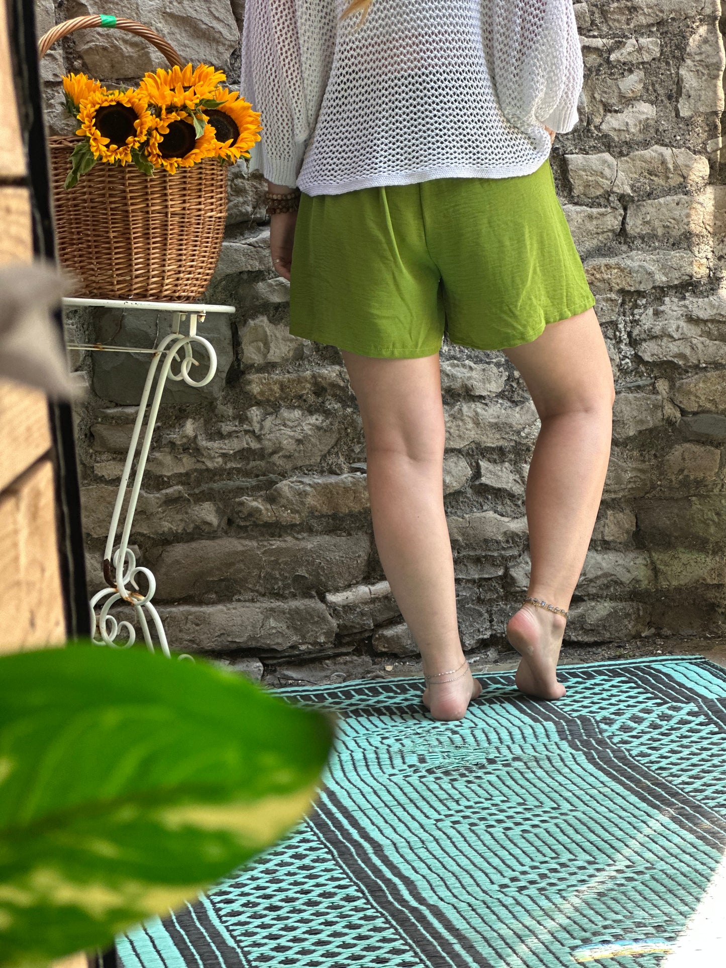 Shorts One Size Fits 8-18 in Bright Green