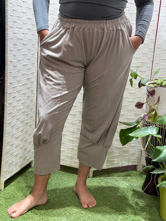Return Short Length Earth Brown Azu Trousers Fits Size 8-22