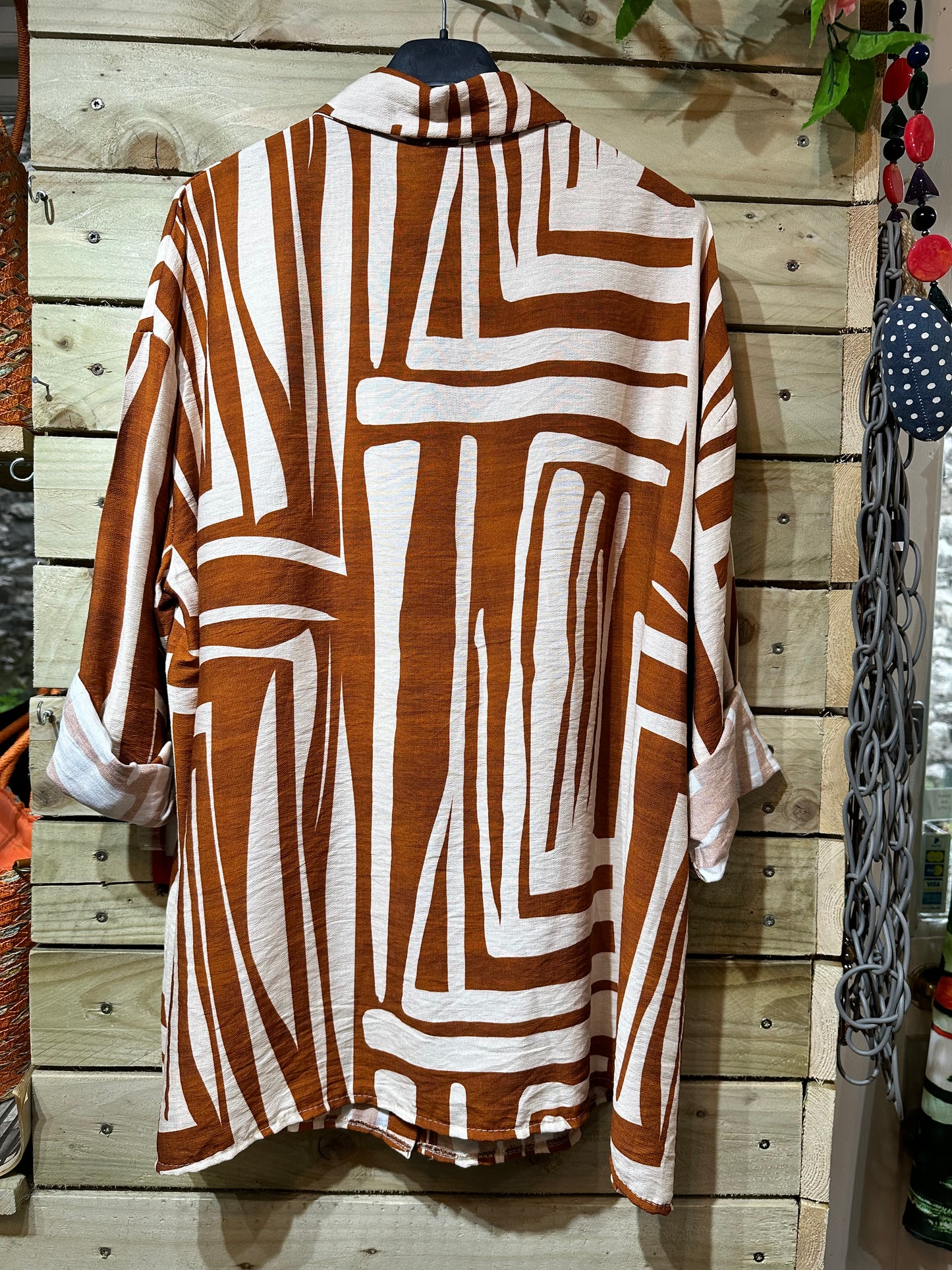 Printed Long Sleeve Massolo Shirt Fits Size 8-18