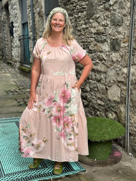 Floral Kima Tieder Dress In Rose pink Fits size 8-18