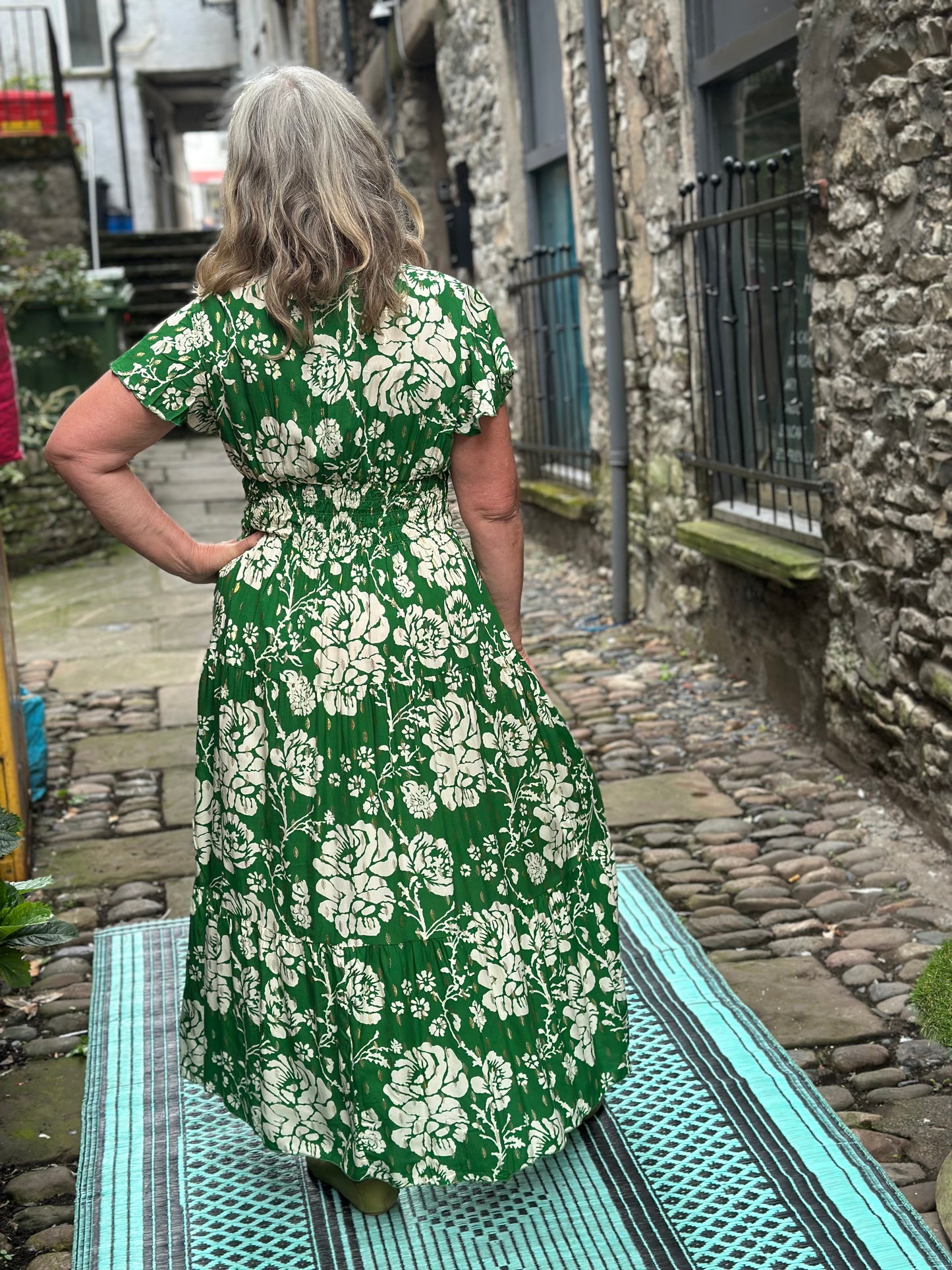 Petal Petals Sleeves Atta Dress In Maxi Length Fits Size 8-20
