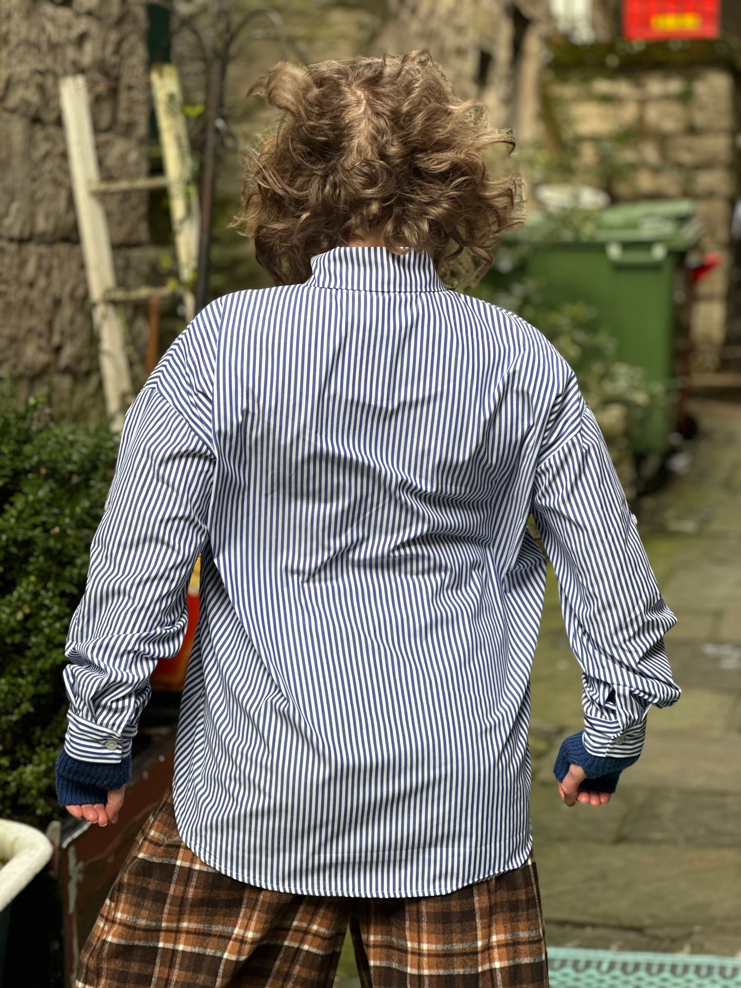 Classic Striped Shirt One Size Fits Size 10-18 Navy/White