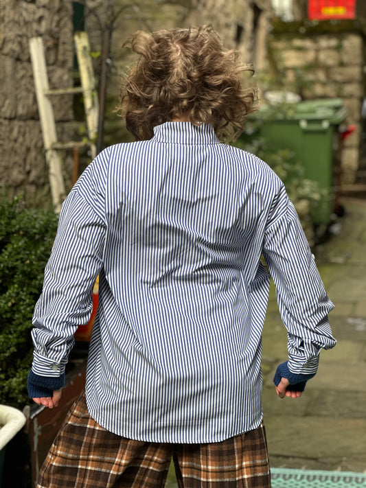 Classic Striped Shirt One Size Fits Size 10-18 Navy/White