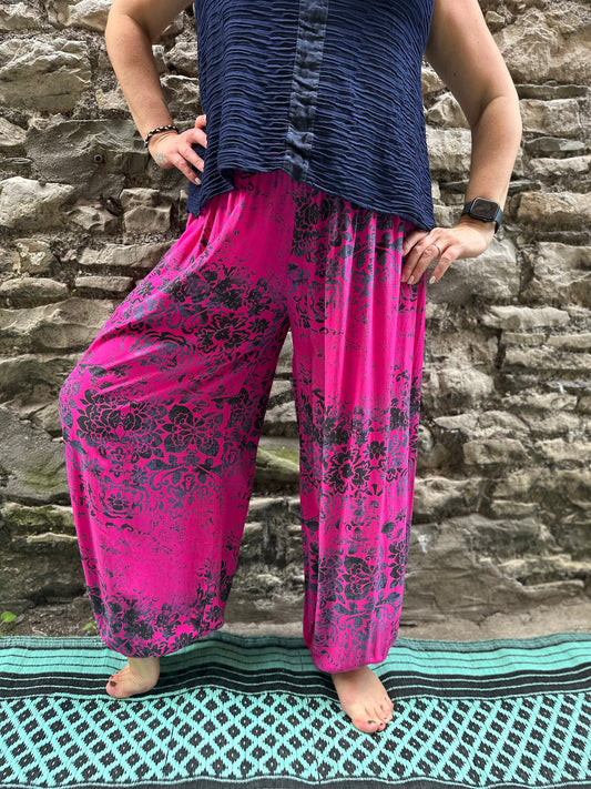 Harem Earthna Pink Yoga Trousers One Size Fits UK 10-22