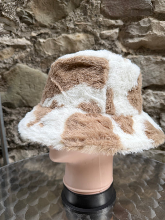 Trendy Festivals Fluffy Bucket Hat Fisherman Hat Adjustable