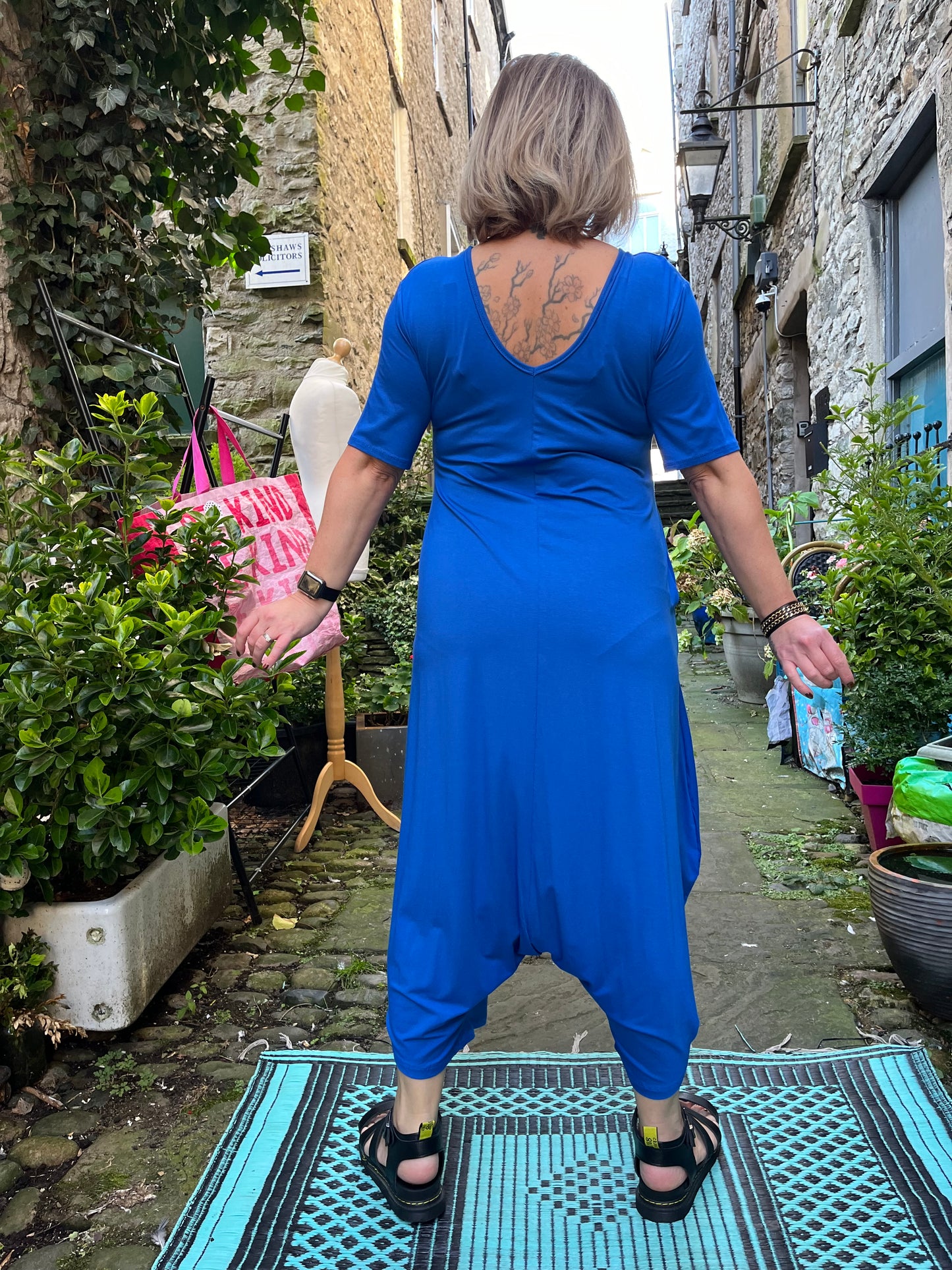 OTTO Jersey Hareem Jumpsuit In Cobalt Blue Size 10-20