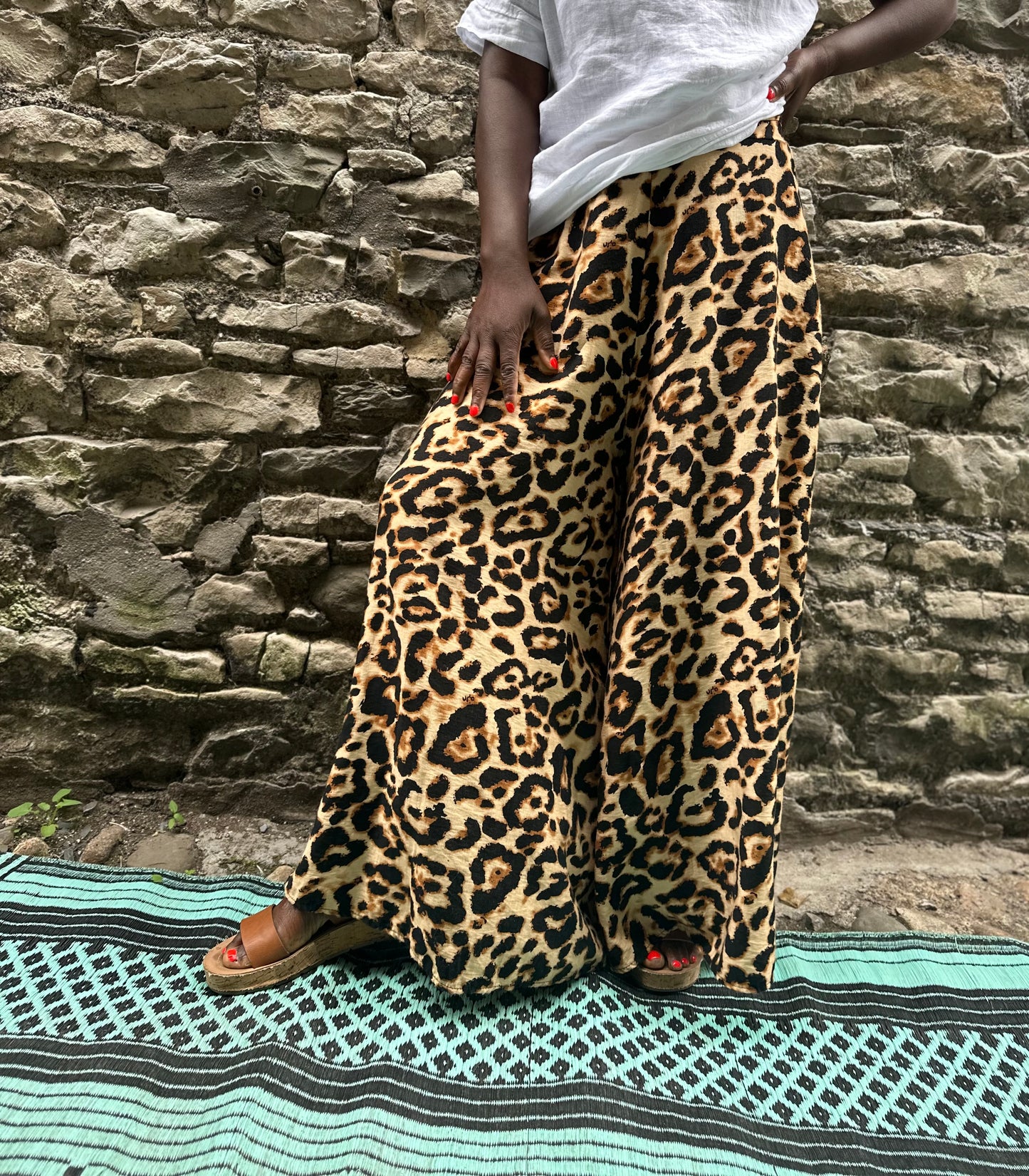 Fabulous Animal Print Adouma Palazzo Trousers Size 8-16