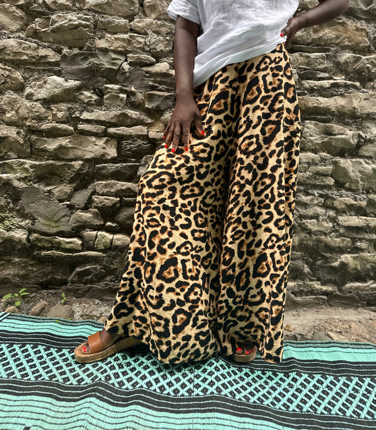 Fabulous Animal Print Adouma Palazzo Trousers Size 8-16