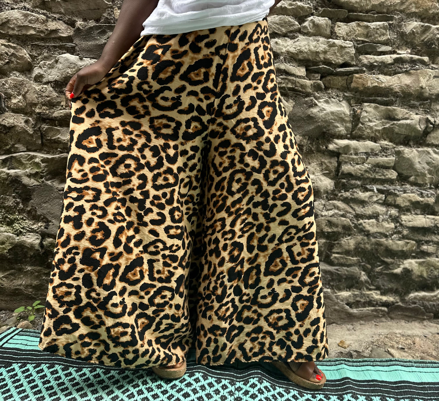 Fabulous Animal Print Adouma Palazzo Trousers Size 8-16