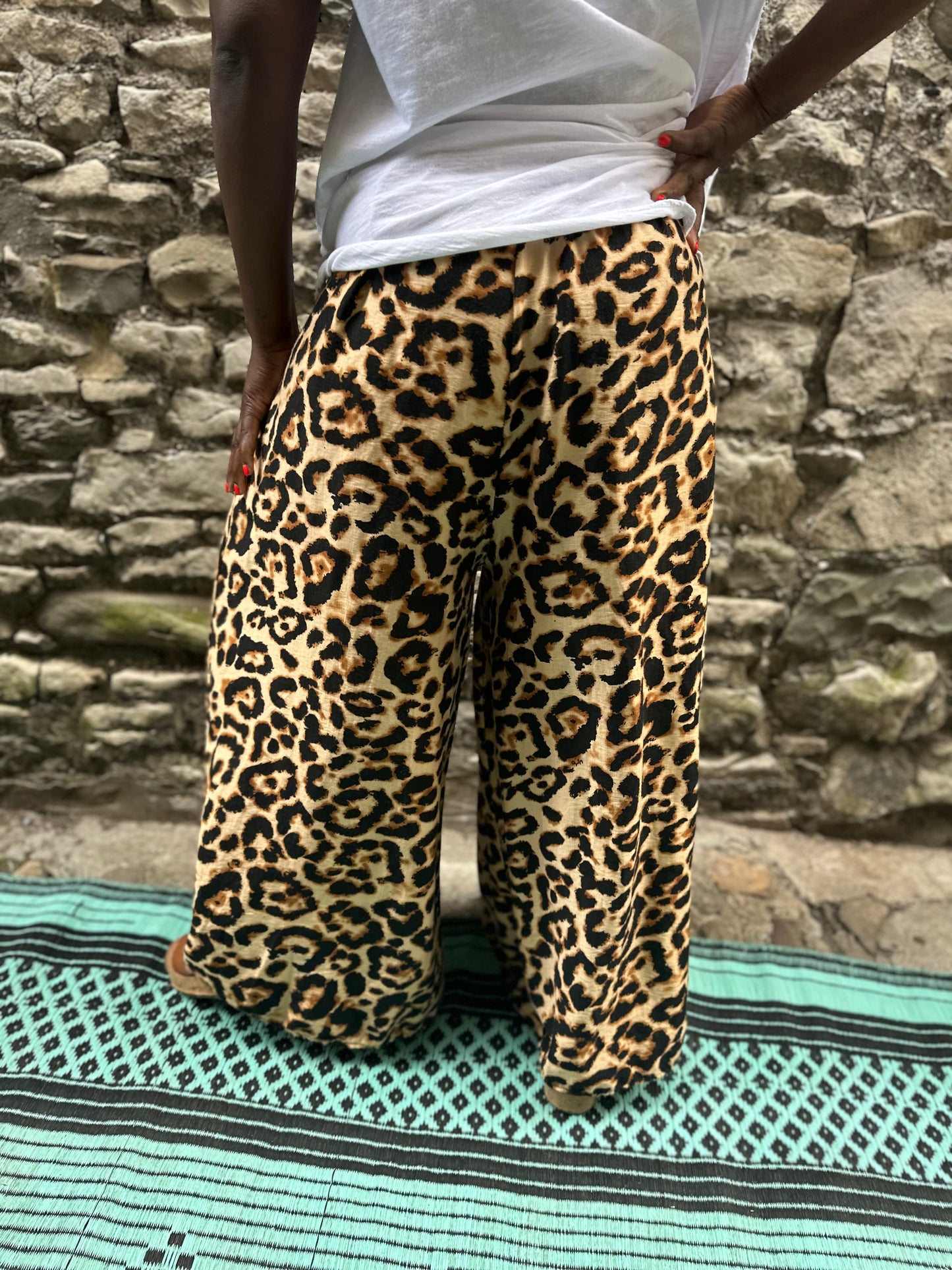 Fabulous Animal Print Adouma Palazzo Trousers Size 8-16