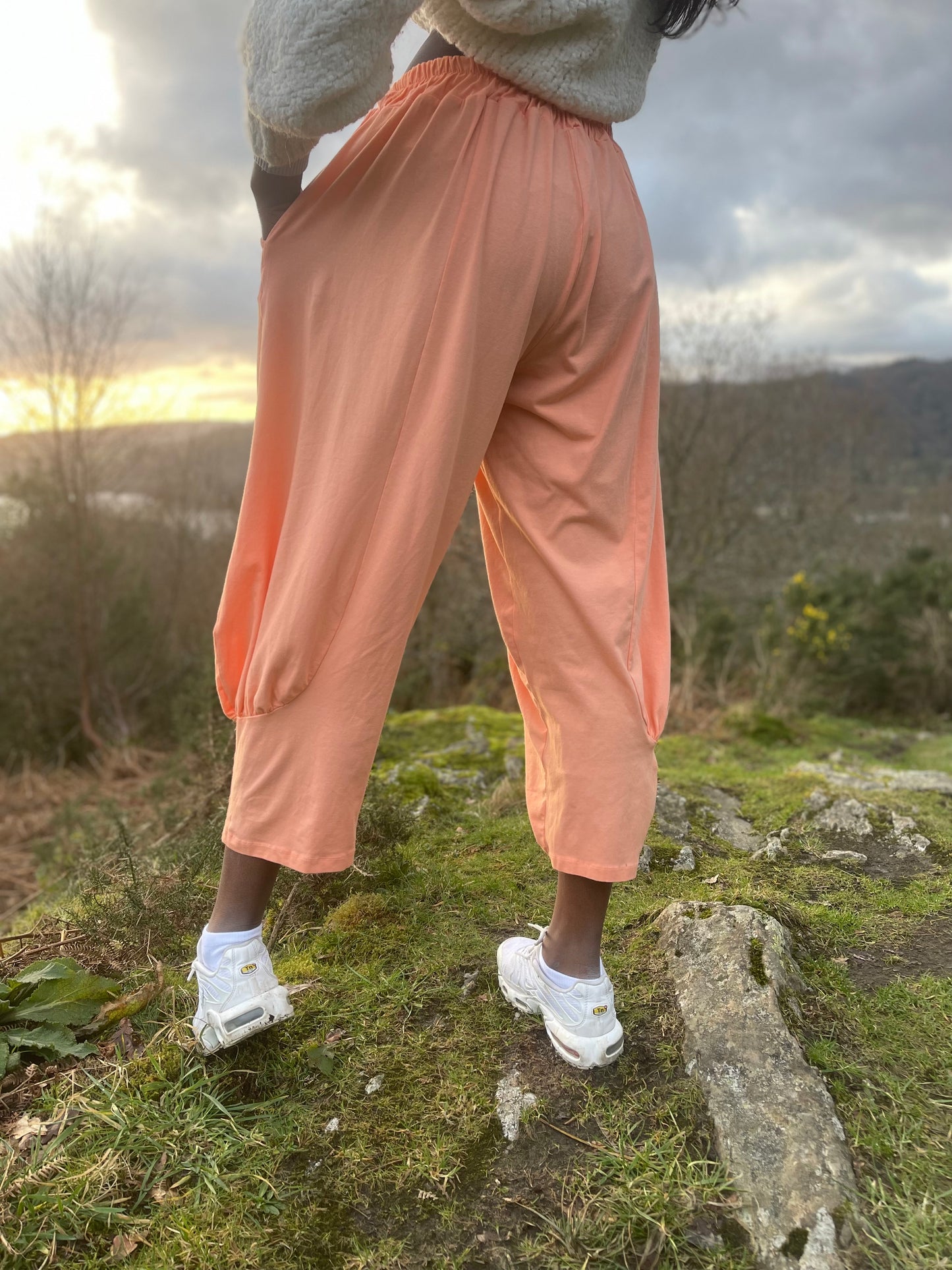 Short Length Peach Azu Trousers Fits Size 8-22