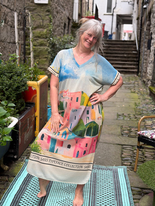Stunning Arty Venetian Dress Fits Size 10-20