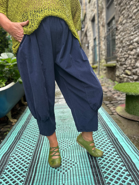 Navy Cord Azu Trousers Fits Size 8-22