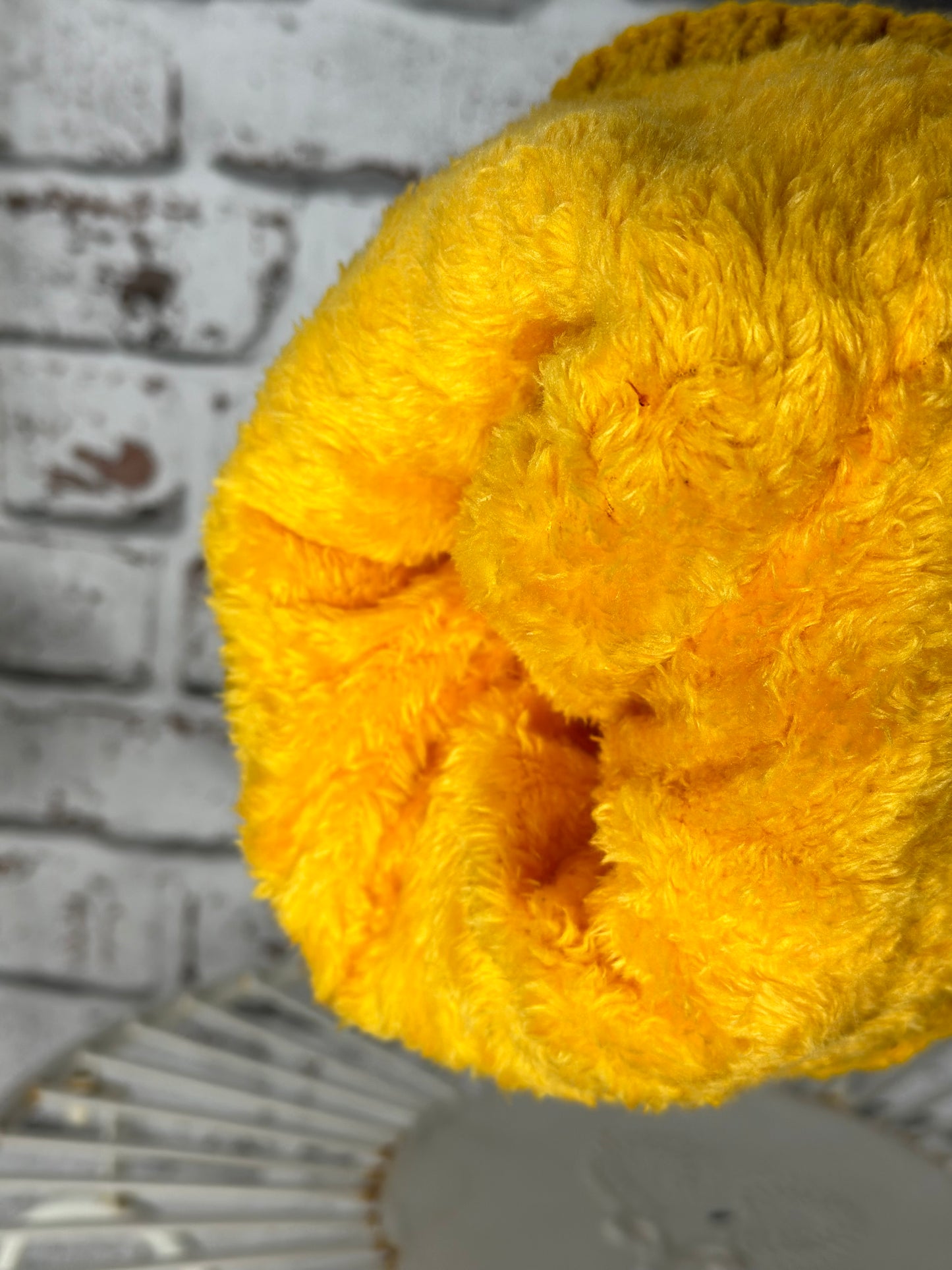 Soft Fleece Lined Bobble Hat/Beanie In Mustard