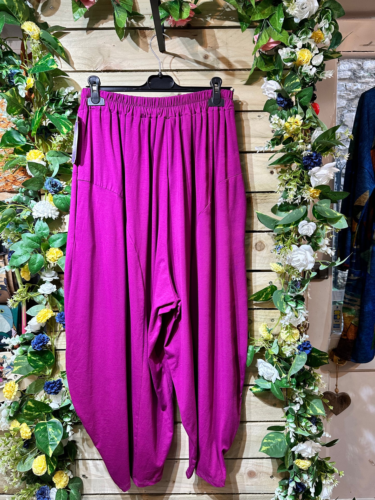 Yeba Trousers In Magenta Fits Size 12-26