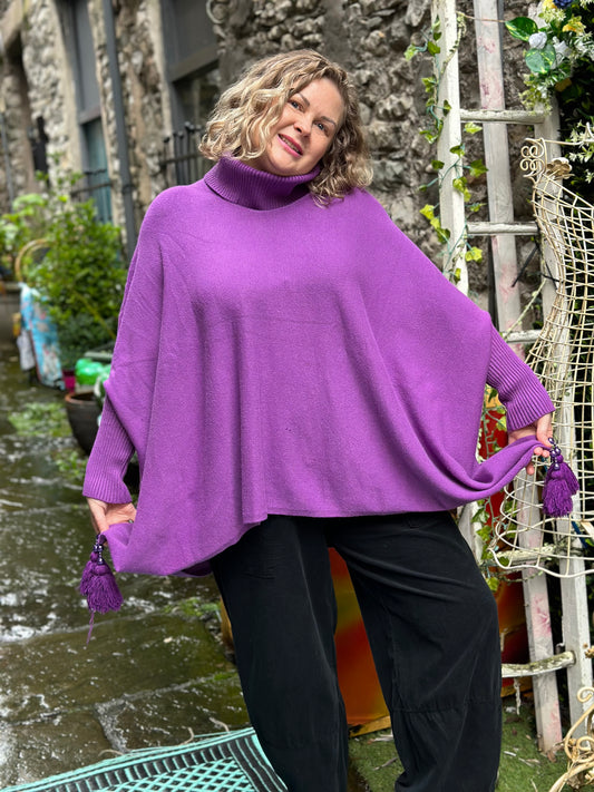 Stunning Purple Soft Knit Bella Jumper Fits Size 10-28