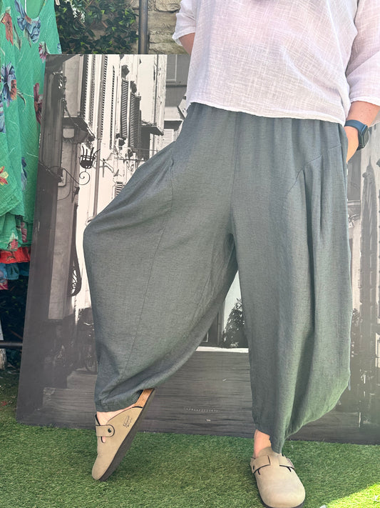 Yeba Trousers In Charcoal Grey Fits Size 12-26