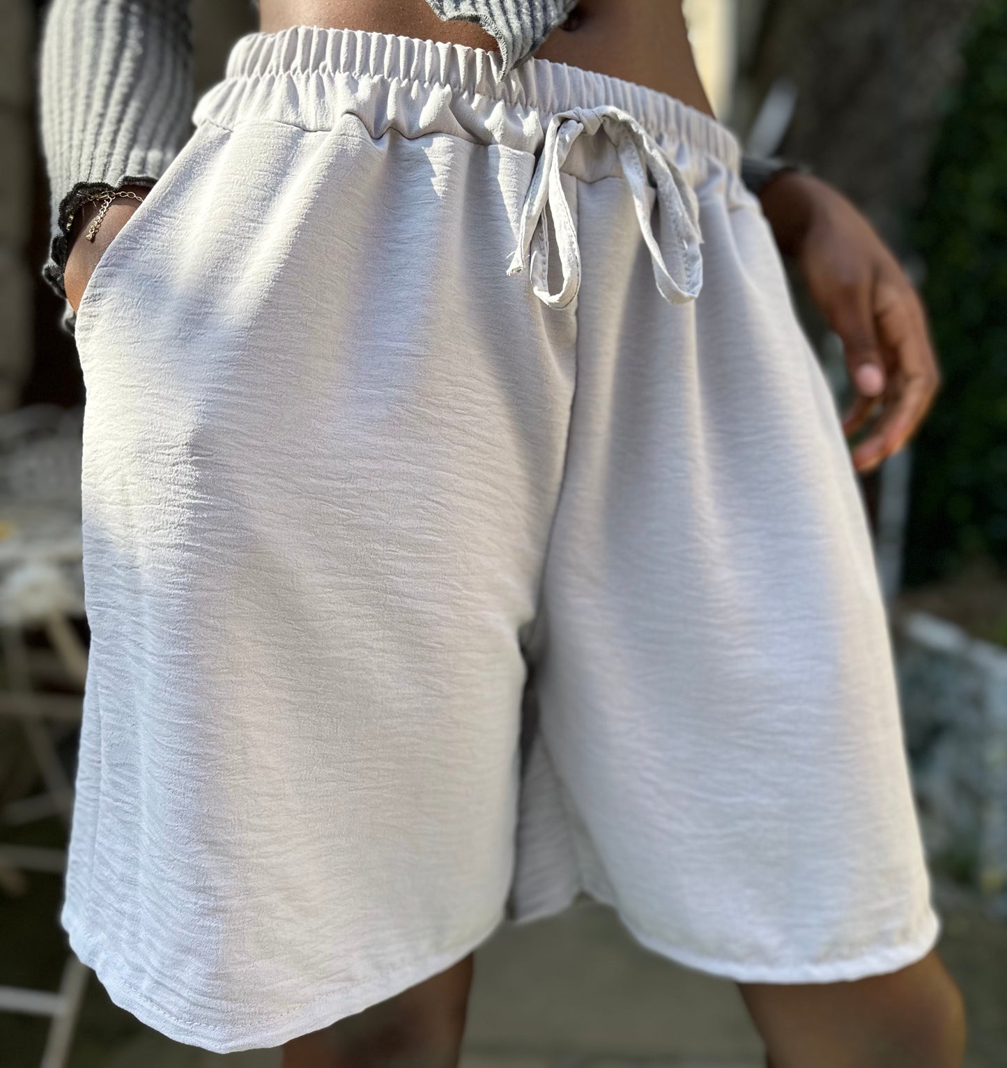 Tiya Shorts In Grey Fits Size 6-16