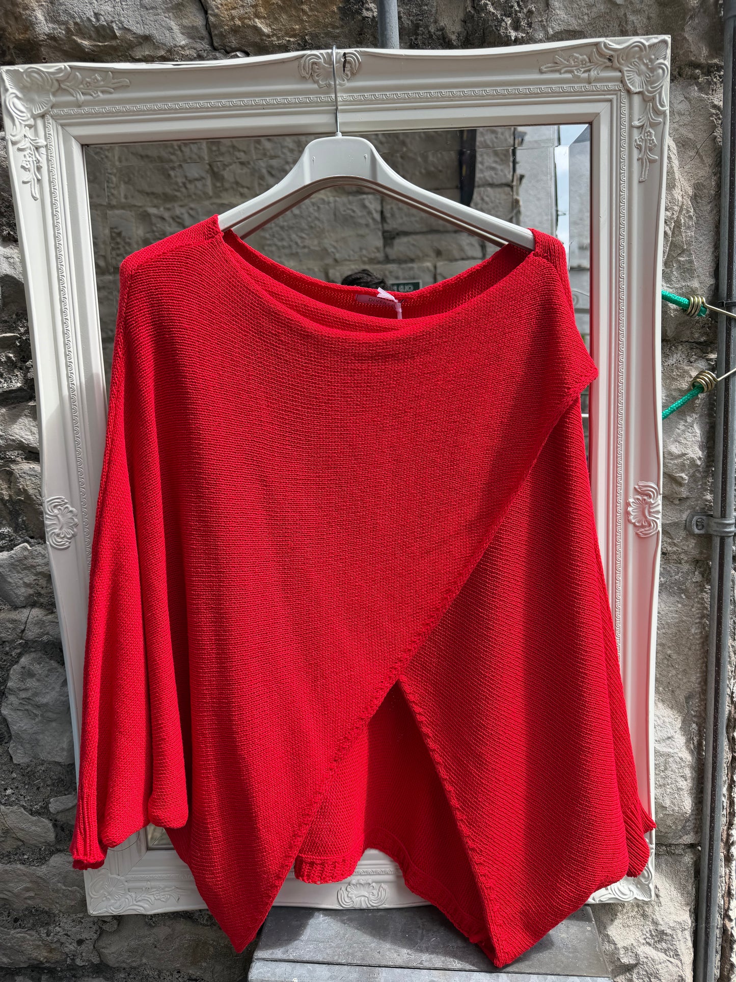 Stunning Cross Front Layering Amina Top In Red Size 10-24