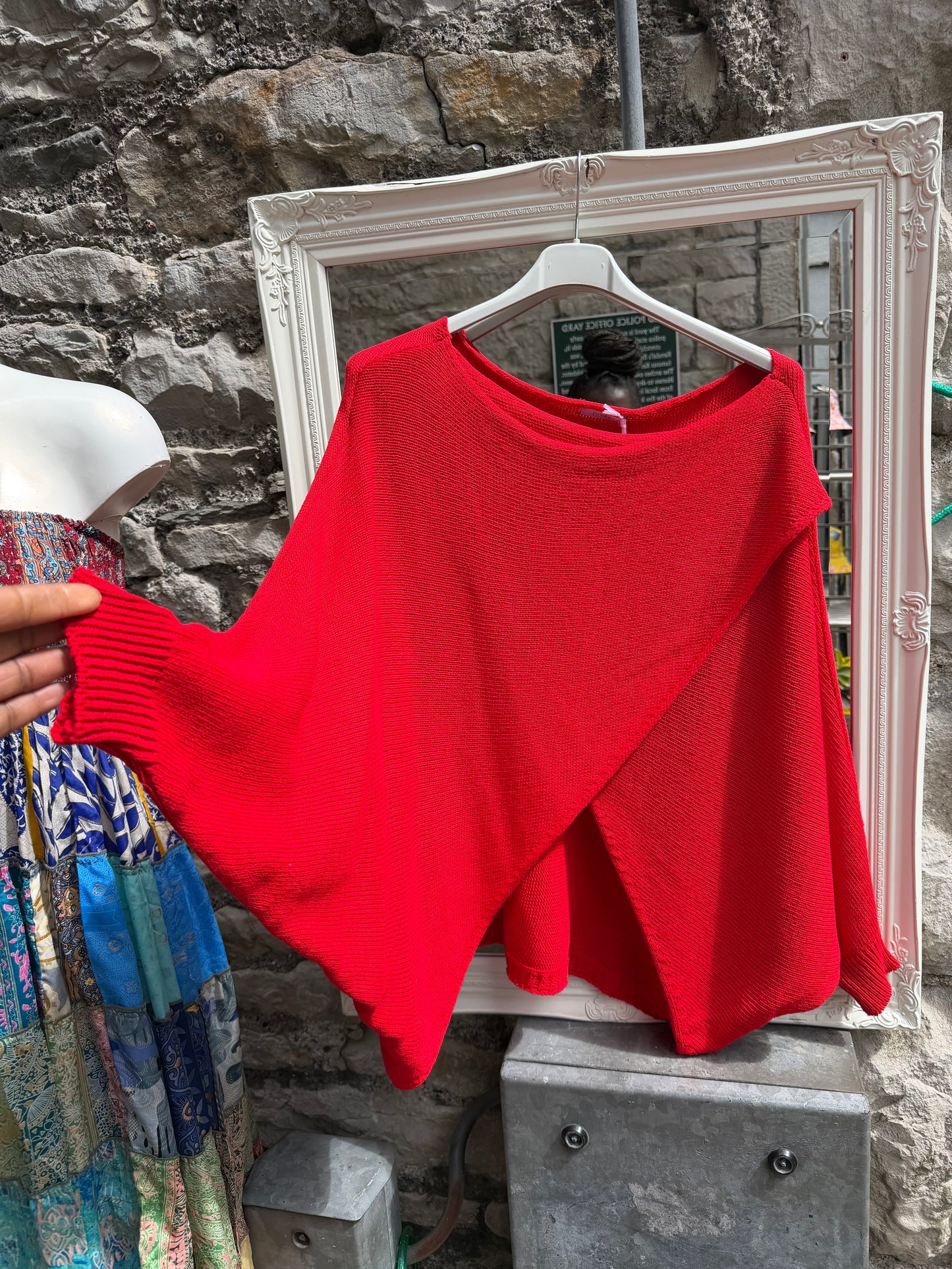 Stunning Cross Front Layering Amina Top In Red Size 10-24