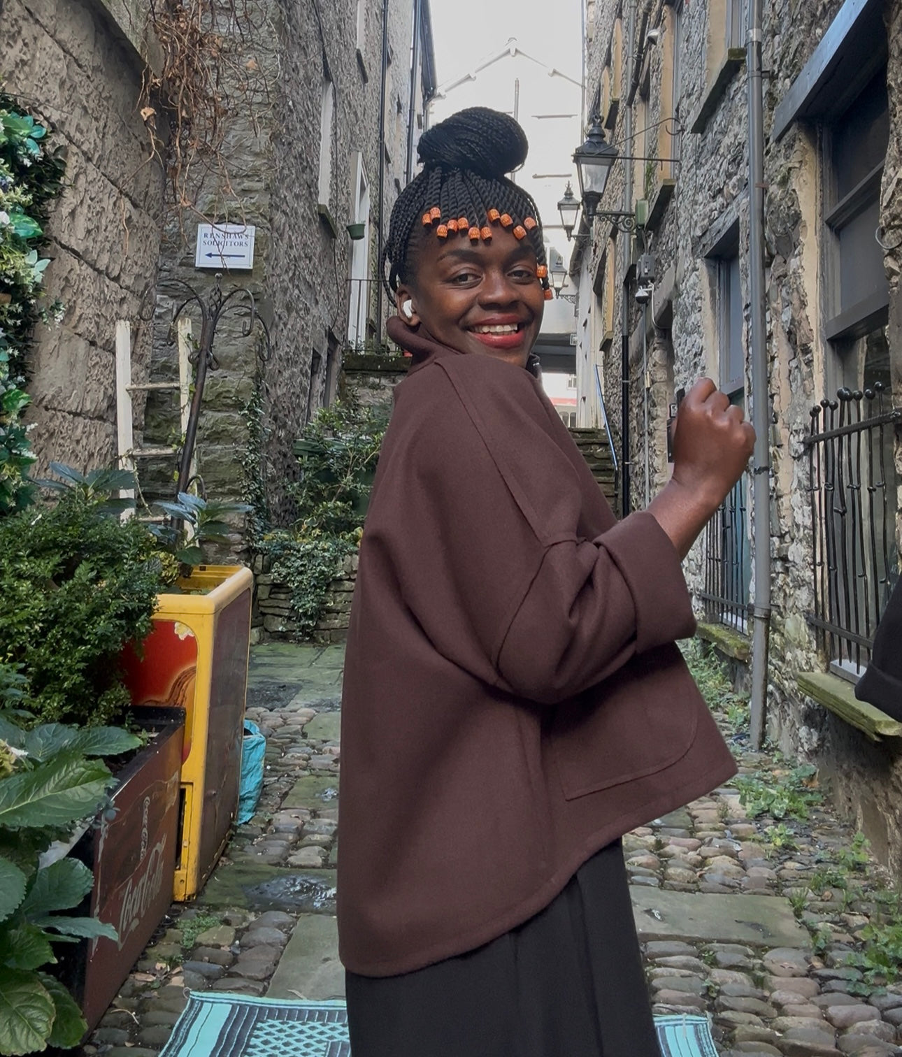 Stunning Double Zip Jacket In Chocolate Brown Size 8-18