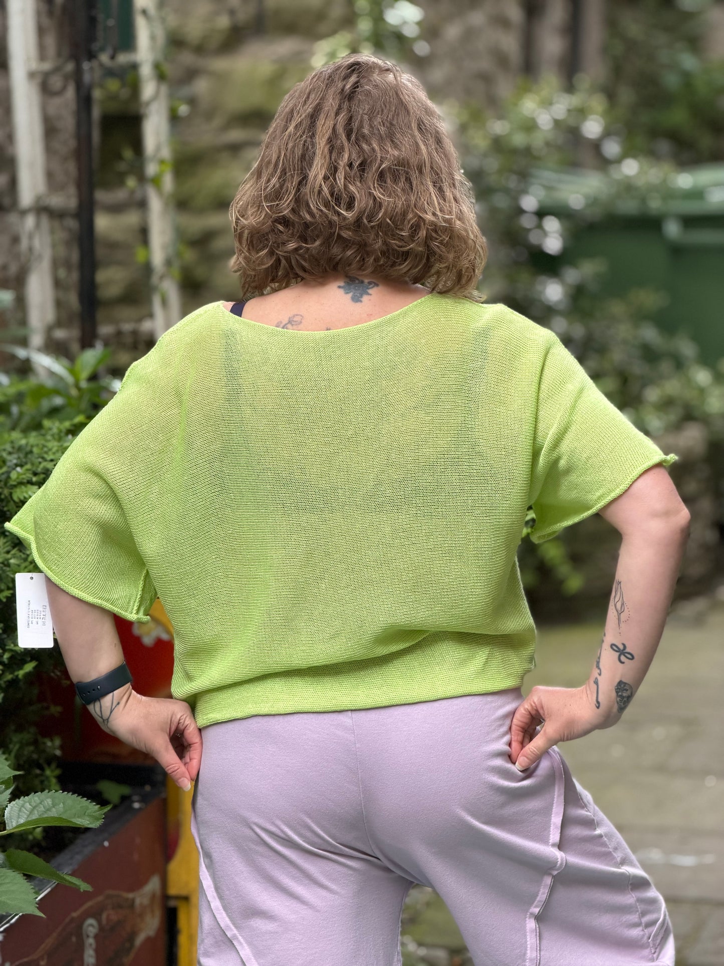 Stunning Ayana Layering Top In Lime Green Size 10-22