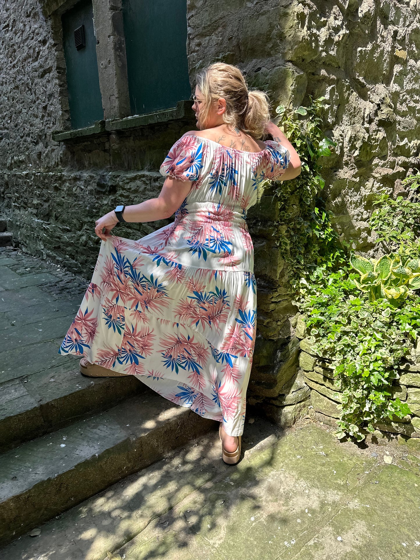 Atta Printed Dress In Maxi Length Fits Size 8-20