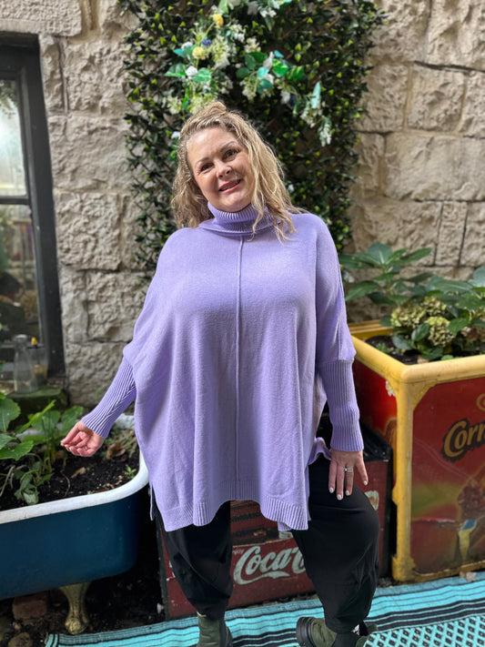 Lavender Colour Long Zenke Jumper Dress Fits Fits Size 10-24