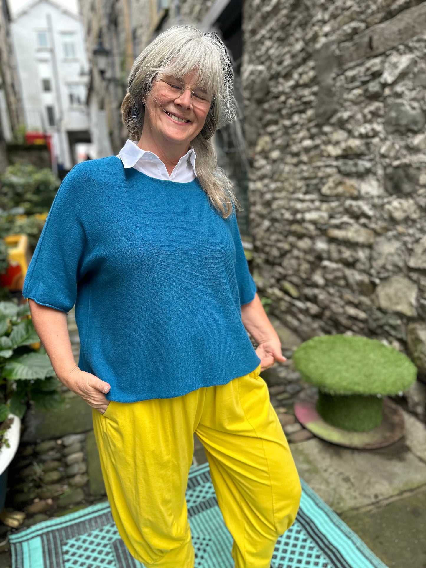 Stunning Ayana knitted Scoop Neckline Jumper In Sage Size 8-20