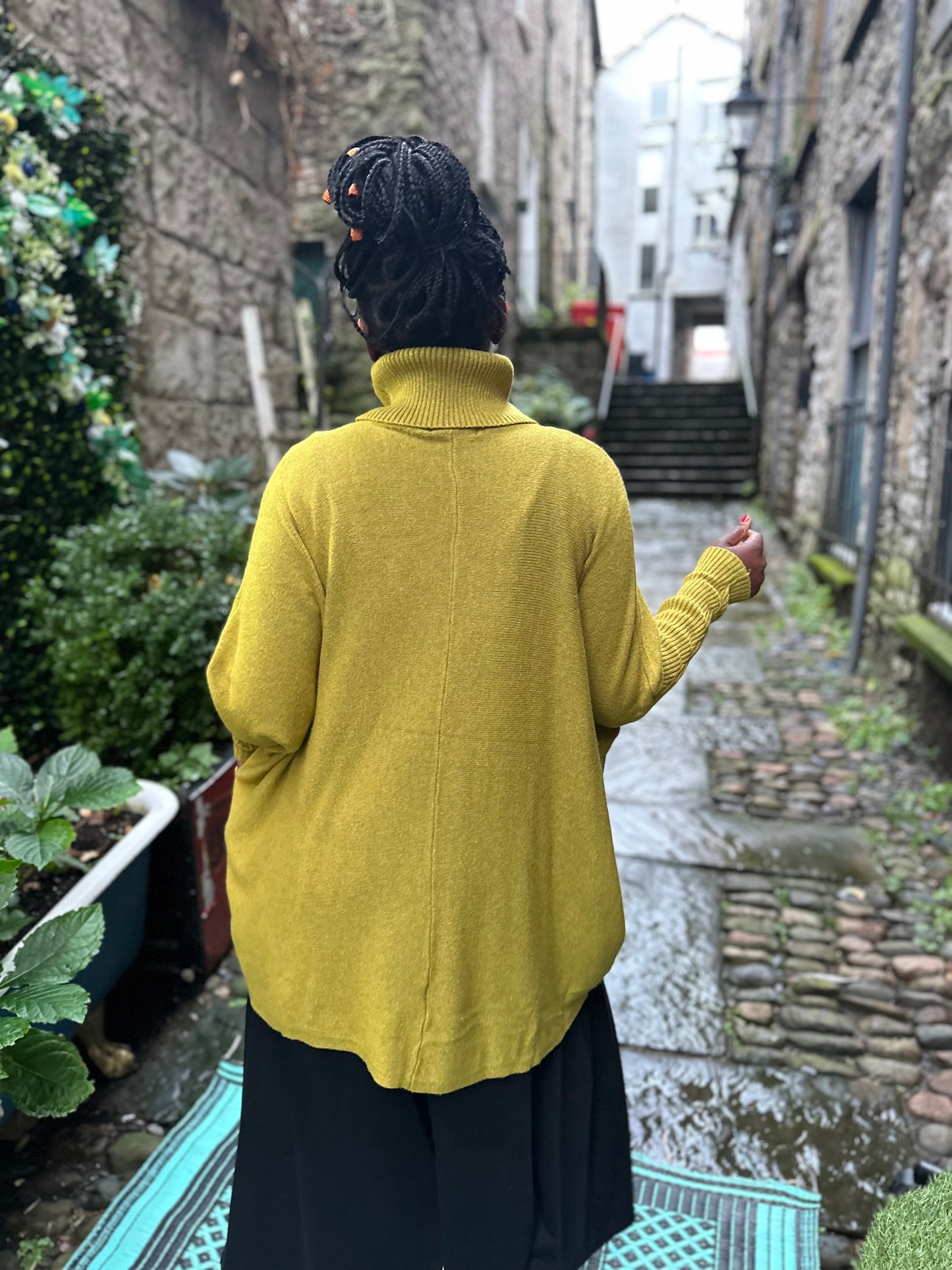 Olive Green Colour Long Azza Jumper Dress Fits Size 10-20