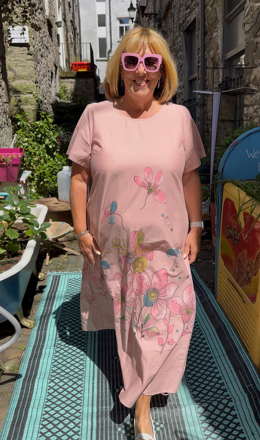 AMouka Stunning Long Length Floral Dress