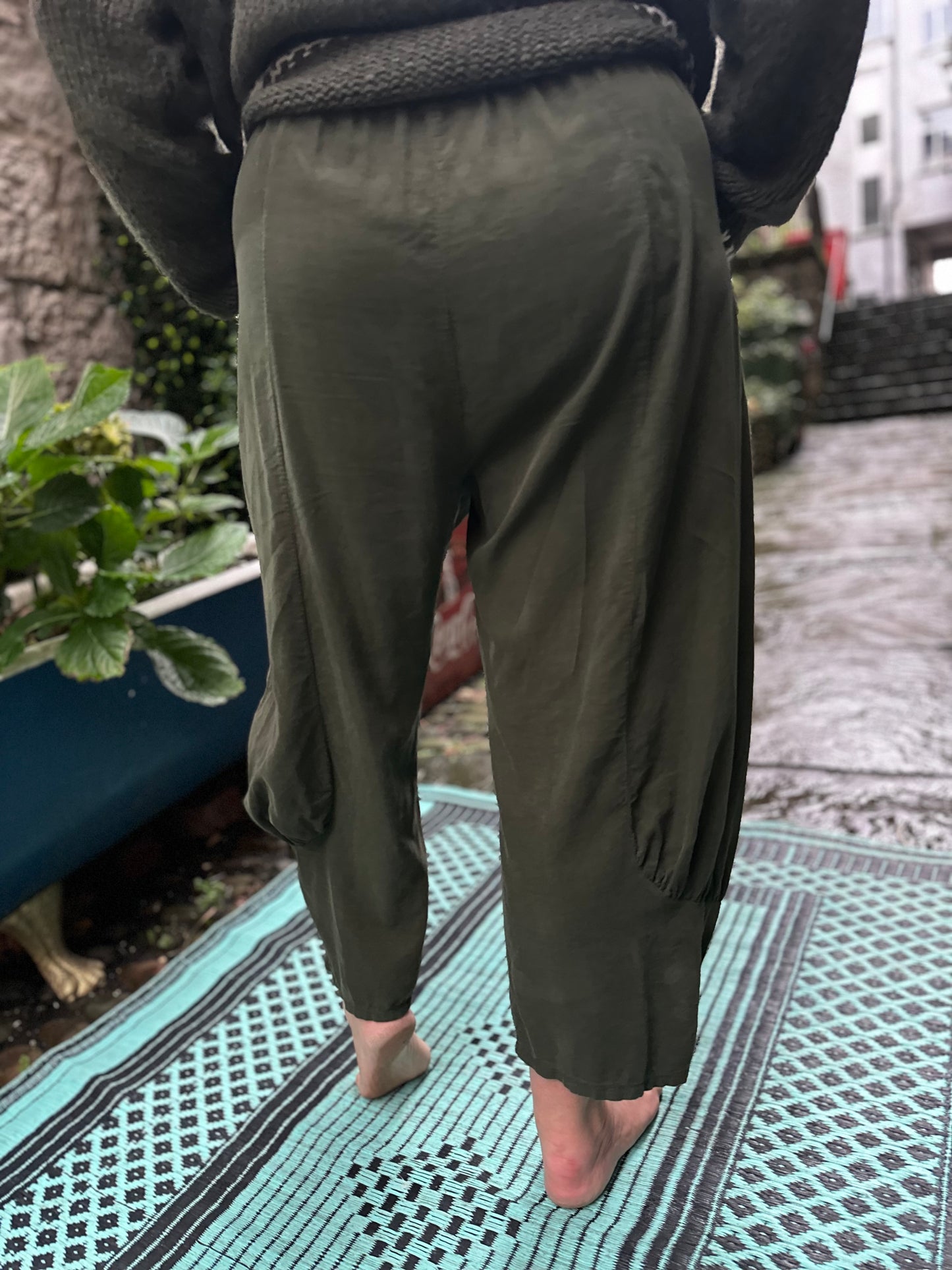 Moss Green Cord Azu Trousers Fits Size 8-22