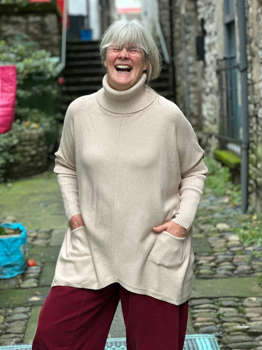 Oatmeal Colour Azza Jumper Fits Size 10-20