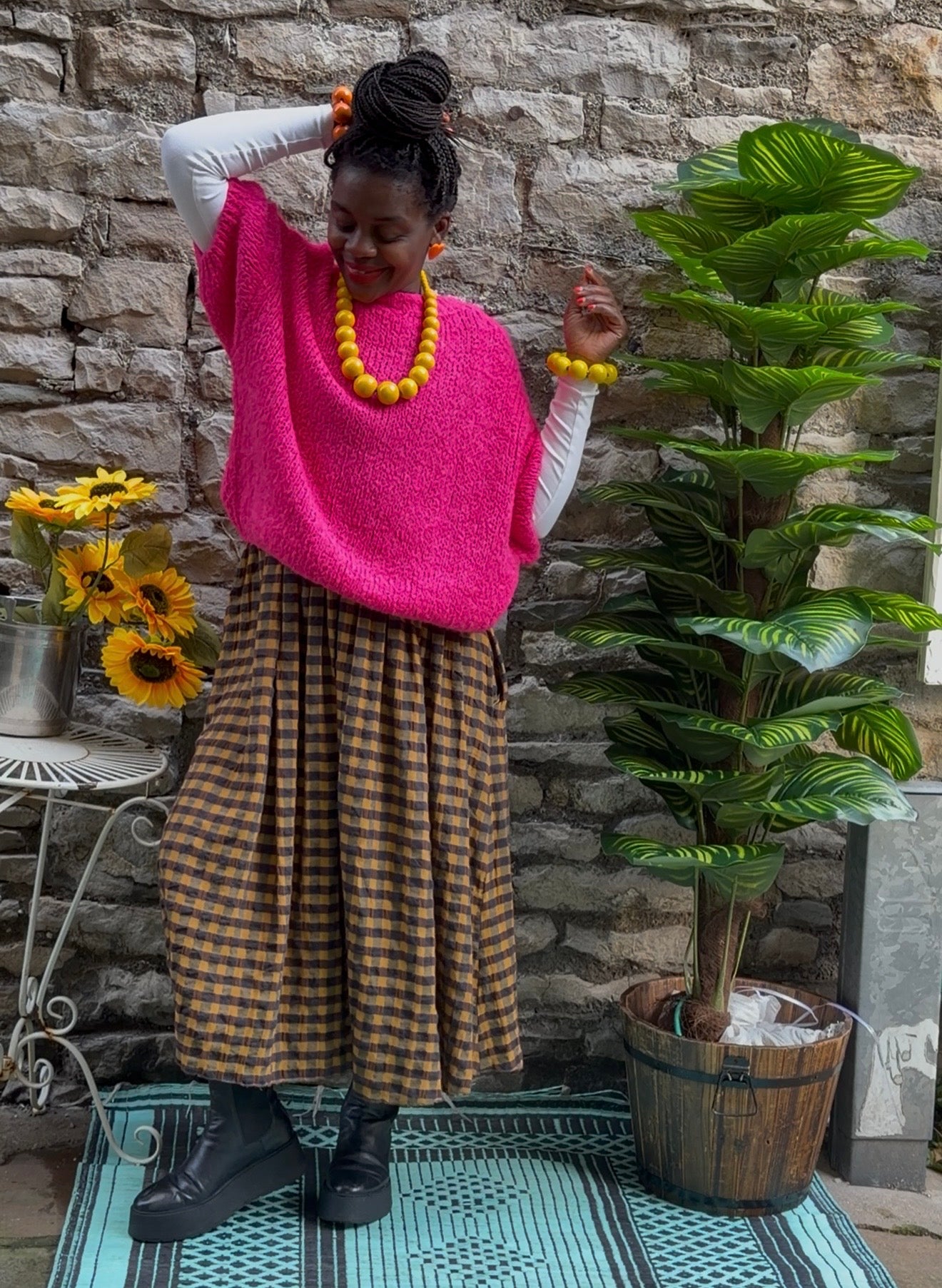Soft Knit  Jumper One Size Fits Size 8-20 In Pink