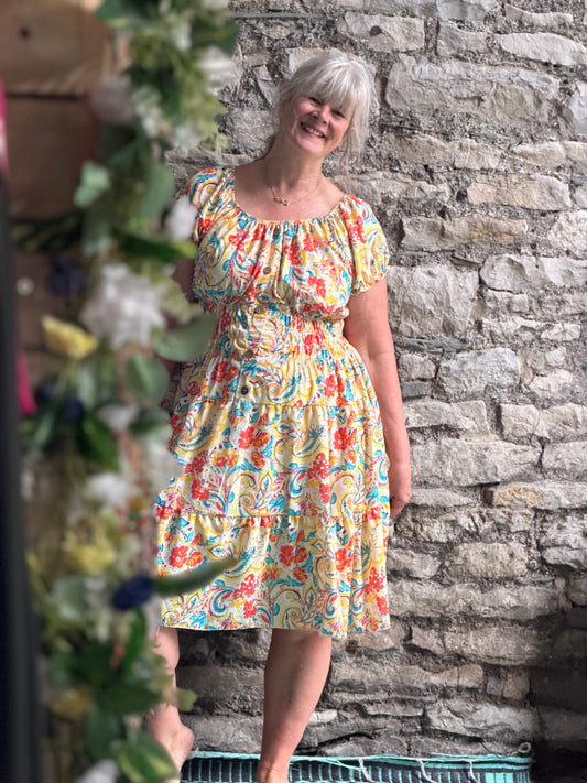 Stunning Atta Dress In Midi Length Fits Size 8-20