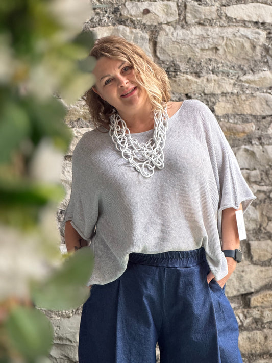 Stunning Grey Ayana Layering Top Size 10-22