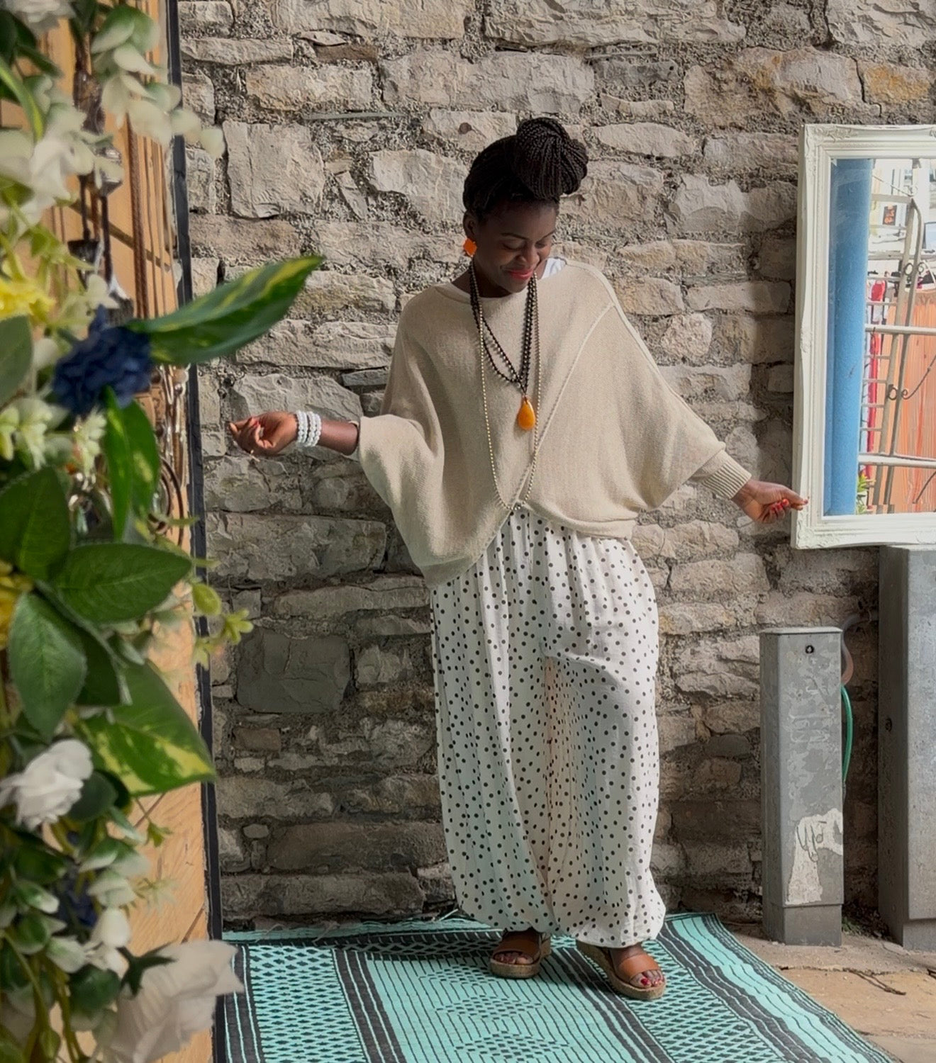 Stunning Cross-Over Front Layering Amina Top In Stone/Beige Size 10-24